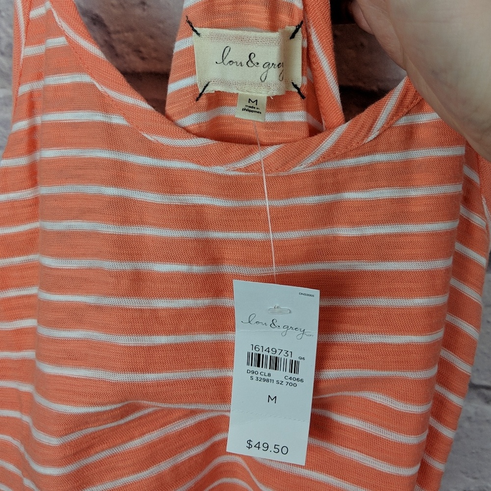 NWT Lou & Grey LOFT Orange Dress Size M - Picture 7 of 8